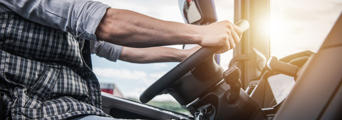 Chauffeur routier utilisant la plateforme d'optimisation des transports à vide